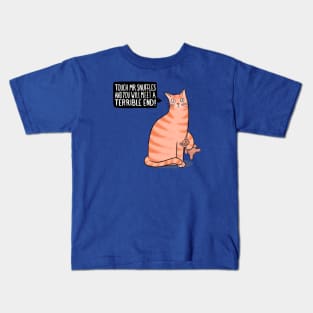 Mr. Snuffles the cat Kids T-Shirt